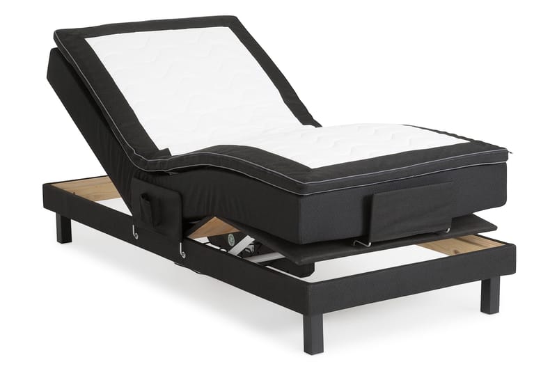 Royal Justerbar Kontinentalsäng 90x200 - Svart - Möbler - Sovrum - Sängar - Ställbara sängar