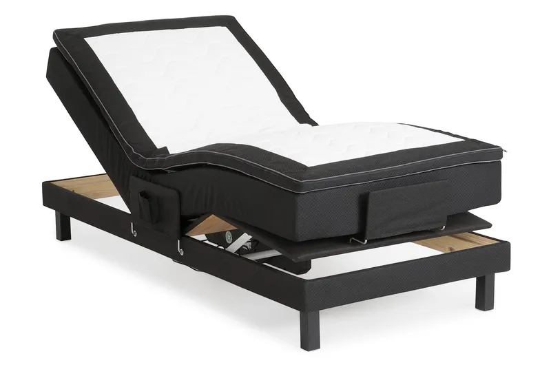 Royal Justerbar Kontinentalsäng 90x200 - Svart - Möbler - Sovrum - Sängar - Ställbara sängar