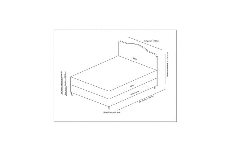 Subash Komplett Sängpaket 160x200 cm - Beige - Möbler - Sovrum - Sängar - Komplett Sängpaket
