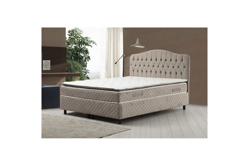 Subash Komplett Sängpaket 160x200 cm - Beige - Möbler - Sovrum - Sängar - Komplett Sängpaket