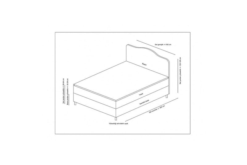Subash Komplett Sängpaket 160x200 cm - Rosa - Möbler - Sovrum - Sängar - Komplett Sängpaket