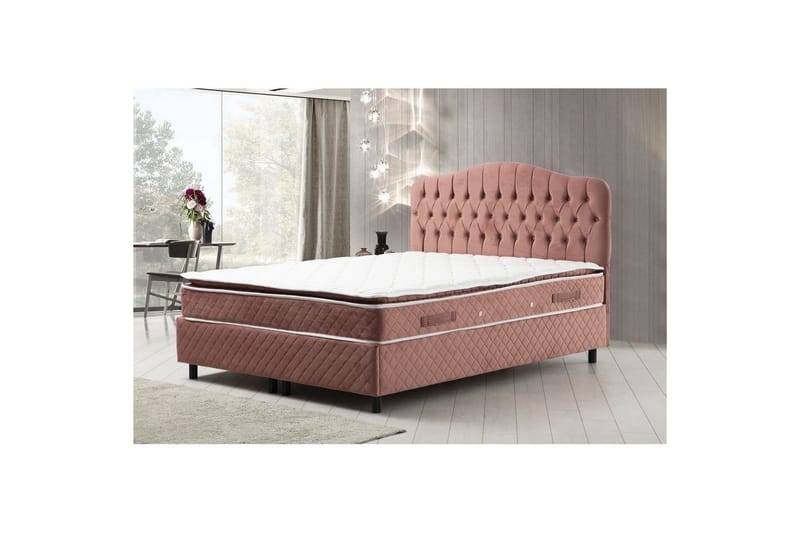 Subash Komplett Sängpaket 160x200 cm - Rosa - Möbler - Sovrum - Sängar - Komplett Sängpaket