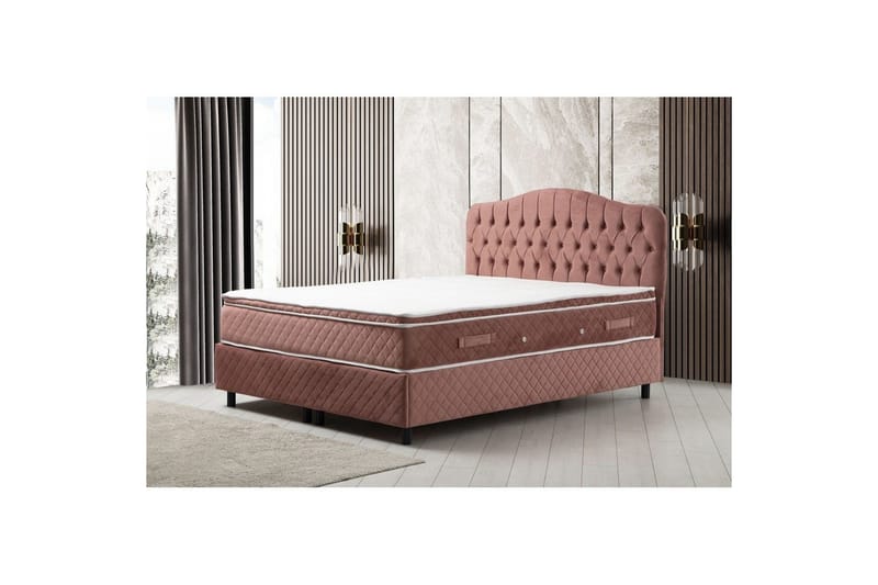 Subash Sängpaket Kontinentalsäng 150x200 cm - Rodnadsrosa - Möbler - Sovrum - Sängar - Komplett Sängpaket