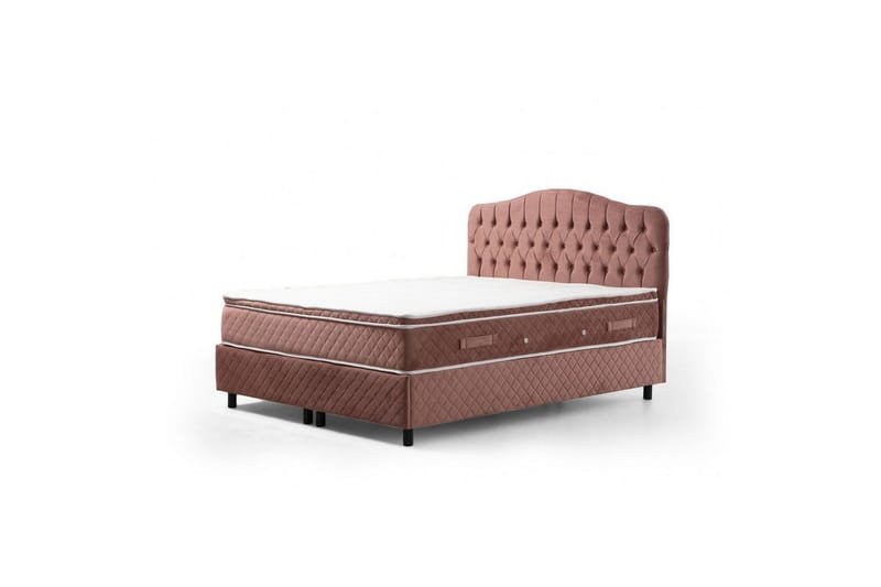 Subash Sängpaket Kontinentalsäng 160x200 cm - Rodnadsrosa - Möbler - Sovrum - Sängar - Komplett Sängpaket