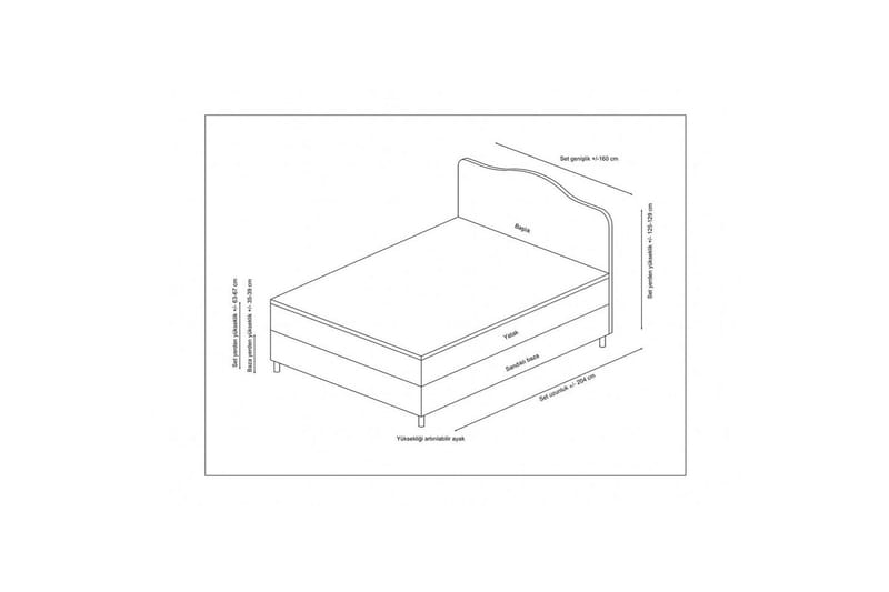 Subato Sängpaket Kontinentalsäng 160x200 cm - Beige - Möbler - Sovrum - Sängar - Komplett Sängpaket