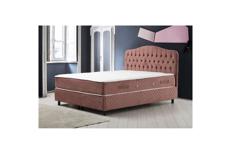 Subato Sängpaket Kontinentalsäng 160x200 cm - Rodnadsrosa - Möbler - Sovrum - Sängar - Komplett Sängpaket