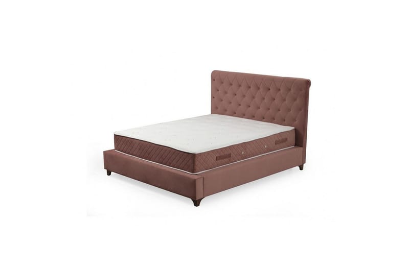 Subra Komplett Sängpaket 160x200 cm - Korallrosa - Möbler - Sovrum - Sängar - Komplett Sängpaket