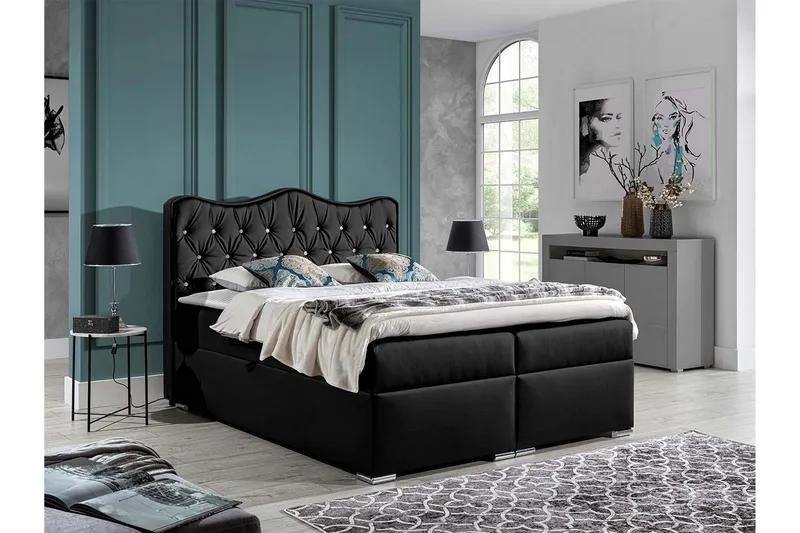 Sultan Sängpaket Kontinentalsäng 120x200 cm - Svart - Möbler - Sovrum - Sängar - Komplett Sängpaket