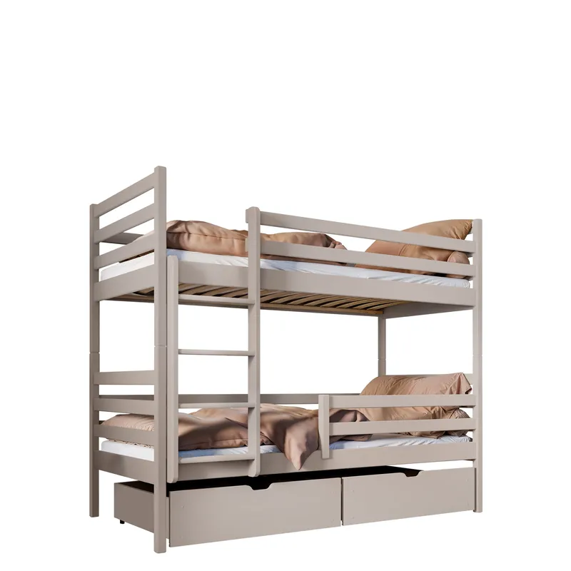 Suno Våningssäng Två Liggplatser 80x180 cm, Beige