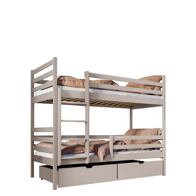 Suno Våningssäng Två Liggplatser 90x200 cm, Beige