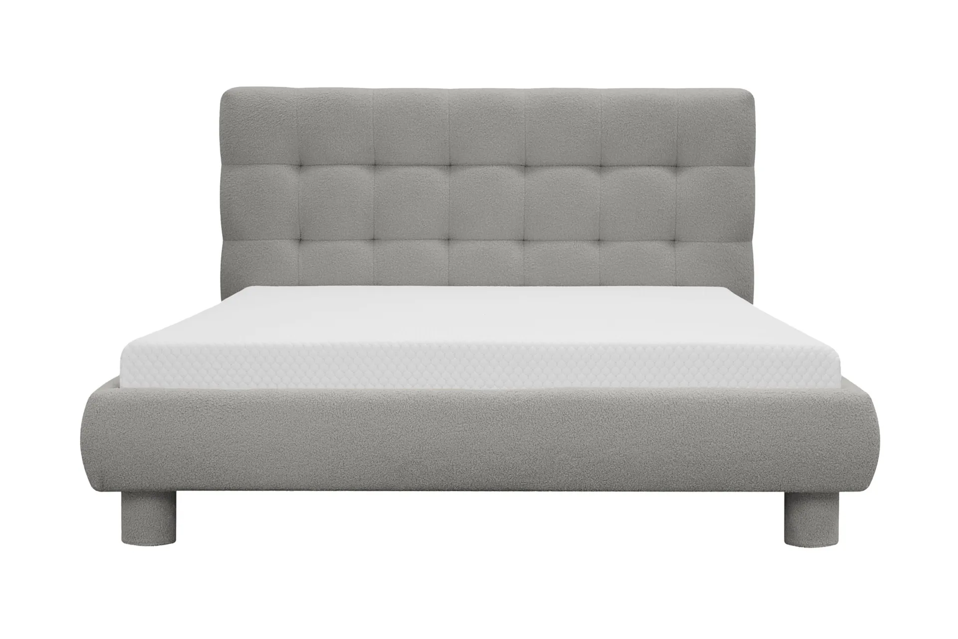 teddy komplett sängpaket sängram med madrass 120x200 cm - grå