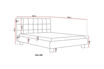 Teddy Komplett Sängpaket Sängram med Madrass 120x200 cm - Svart - Möbler - Sovrum - Sängar - Komplett Sängpaket