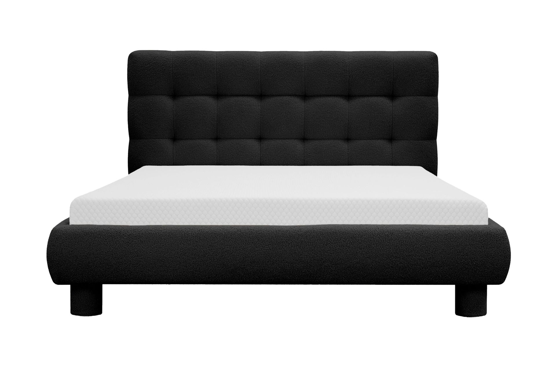 teddy komplett sängpaket sängram med madrass 120x200 cm - svart