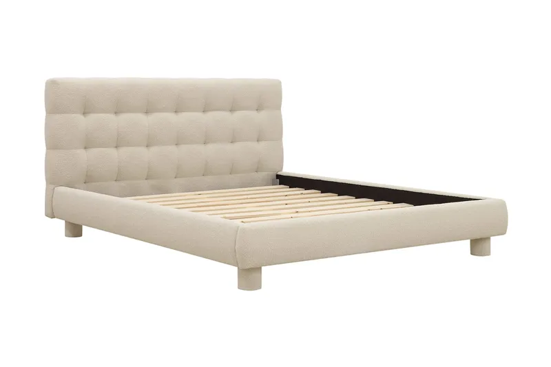 Teddy Komplett Sängpaket Sängram med Madrass 160x200 cm - Beige - Möbler - Sovrum - Sängar - Komplett Sängpaket