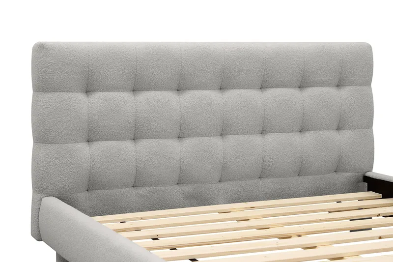 Teddy Komplett Sängpaket Sängram med Madrass 160x200 cm - Grå - Möbler - Sovrum - Sängar - Komplett Sängpaket