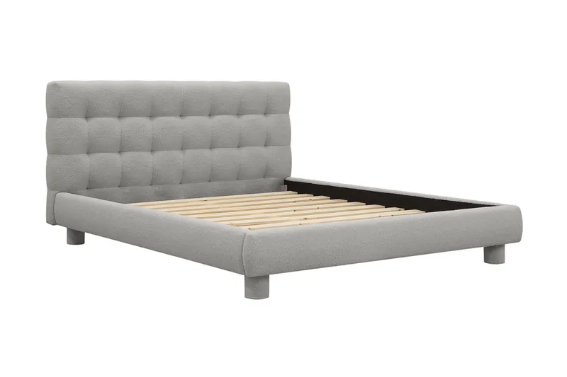 Teddy Komplett Sängpaket Sängram med Madrass 160x200 cm - Grå - Möbler - Sovrum - Sängar - Komplett Sängpaket