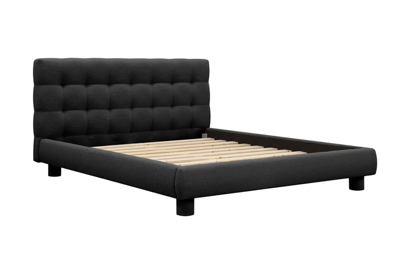 Teddy Komplett Sängpaket Sängram med Madrass 160x200 cm - Svart - Möbler - Sovrum - Sängar - Komplett Sängpaket