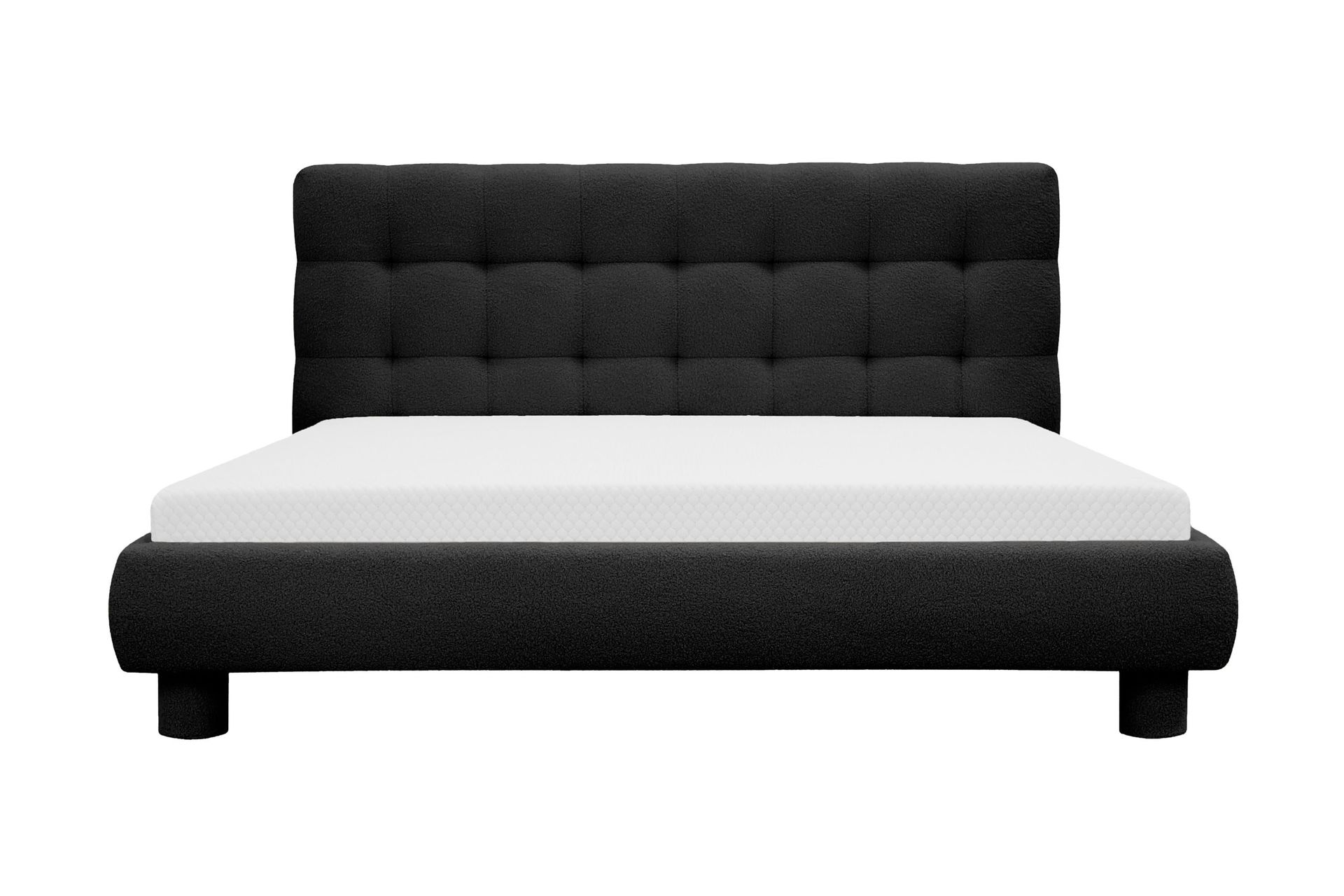 teddy komplett sängpaket sängram med madrass 160x200 cm - svart