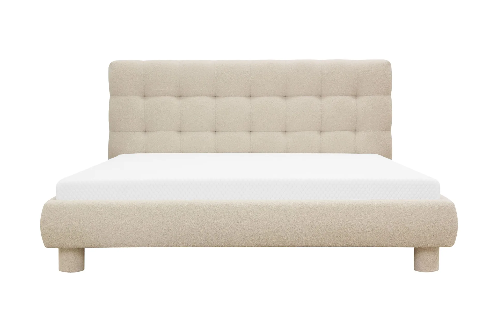 teddy komplett sängpaket sängram med madrass 180x200 cm - beige