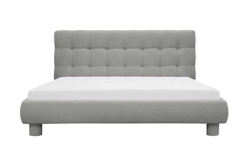 Teddy Komplett Sängpaket Sängram med Madrass 180x200 cm, Grå