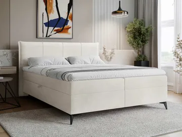 Thoros Komplett Sängpaket 140x200 cm Kontinentalsäng med Förvaring - Vit - Möbler - Sovrum - Sängar - Komplett Sängpaket