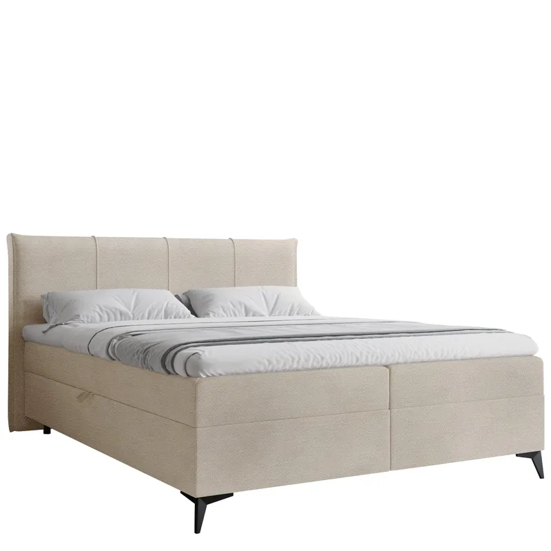 Thoros Komplett Sängpaket 160x200 cm Kontinentalsäng med Förvaring, Beige