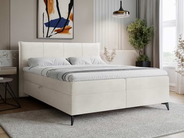 Thoros Komplett Sängpaket 160x200 cm Kontinentalsäng med Förvaring - Vit - Möbler - Sovrum - Sängar - Komplett Sängpaket