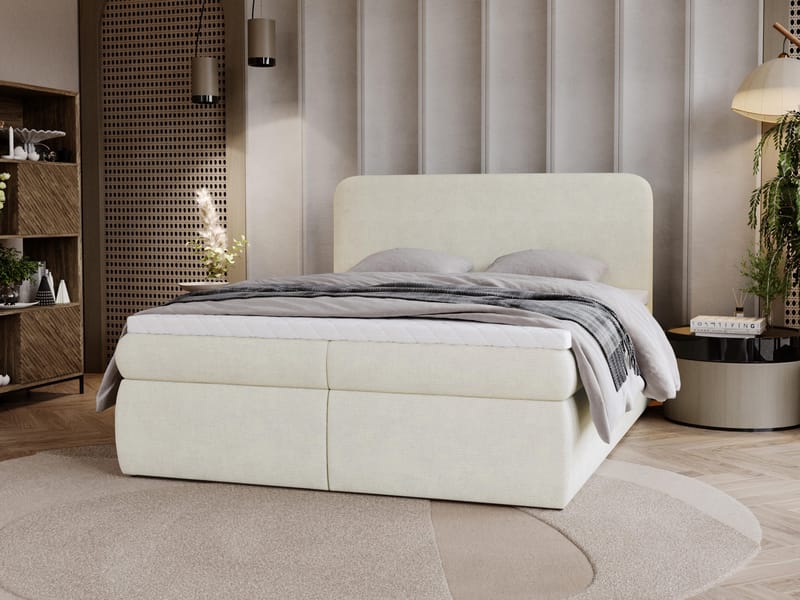 Thyrelis Sängpaket Kontinentalsäng 160x200 cm med Lyftförvaring - Beige - Möbler - Sovrum - Sängar - Kontinentalsängar