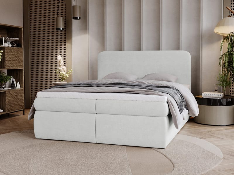 Thyrelis Sängpaket Kontinentalsäng 160x200 cm med Lyftförvaring - Ljusgrå - Möbler - Sovrum - Sängar - Kontinentalsängar
