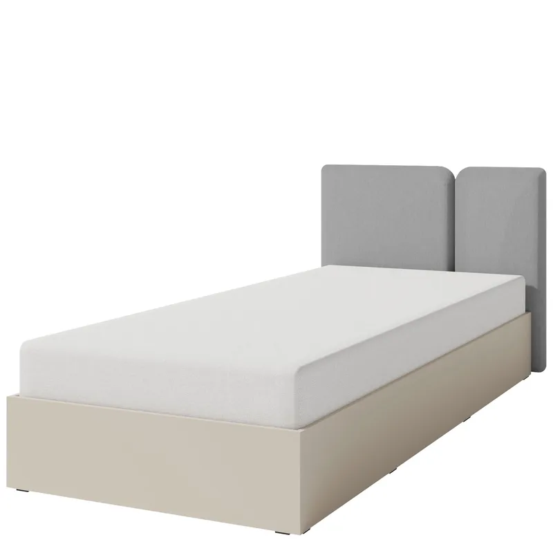 Travic Fällbar Sängram med Förvaring 90x200 cm i Tyg med Sänggavel - Ljusbeige - Möbler - Sovrum - Sängar - Sängar med förvaring