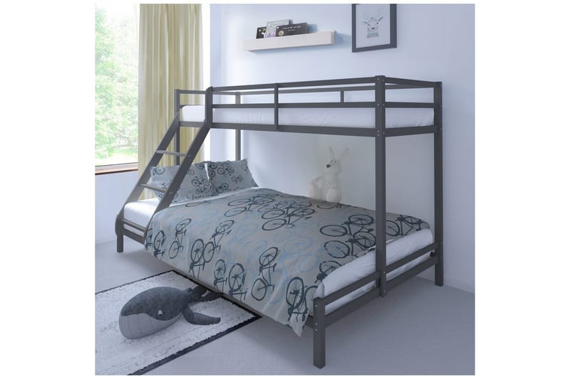 Våningssäng Alpi 280x142x143 cm, Grå - 280x142x143 cm, Grå - Möbler - Sovrum - Sängar - Våningssängar & loftsängar