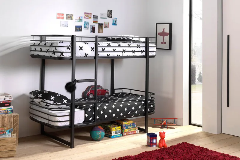 Boschba Våningssäng 90x200 cm - Svart - Möbler - Sovrum - Sängar - Våningssängar & loftsängar