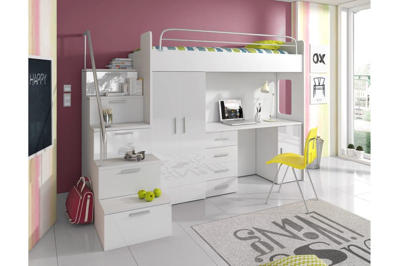 Gutting Barnsäng med Förvaring och Skrivbord 245 cm - Blå - Möbler - Sovrum - Sängar - Våningssängar & loftsängar