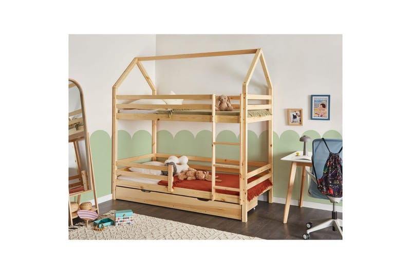 Våningssäng med lådor Girgols - Brun - Möbler - Sovrum - Sängar - Våningssängar & loftsängar