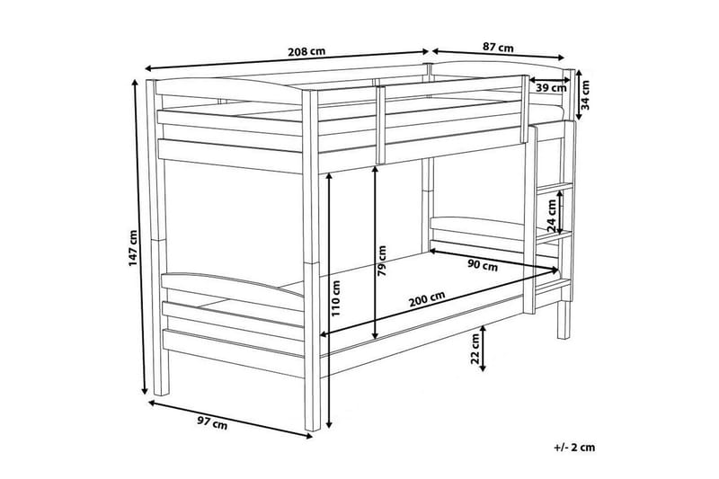 Våningssäng Regat Mörkt Trä - Mörkt Trä - Möbler - Sovrum - Sängar - Våningssängar & loftsängar