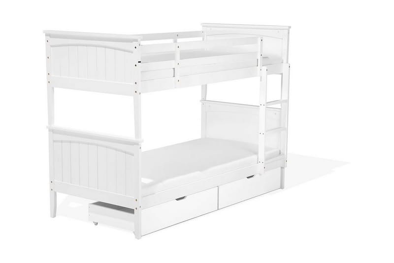 SEMALLE Våningssäng 90x200 cm med Förvaring Vit - Möbler - Sovrum - Sängar - Våningssängar & loftsängar