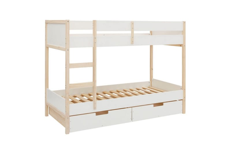 Våningssäng Square Line Vit, 150x205x96 cm - Vit, 150x205x96 cm - Möbler - Sovrum - Sängar - Våningssängar & loftsängar