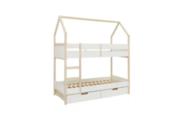 Våningssäng Square Line Vit, 223x205x96 cm - Vit, 223x205x96 cm - Möbler - Sovrum - Sängar - Våningssängar & loftsängar