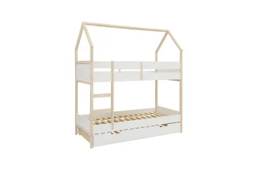 Våningssäng Square Line Vit, 223x205x96 cm - Vit, 223x205x96 cm - Möbler - Sovrum - Sängar - Våningssängar & loftsängar