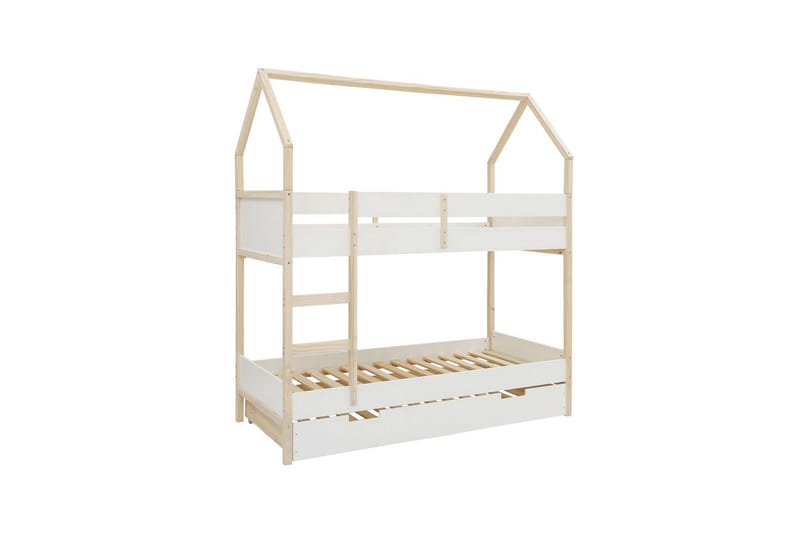 Våningssäng Square Line Vit, 223x205x96 cm - Vit, 223x205x96 cm - Möbler - Sovrum - Sängar - Våningssängar & loftsängar