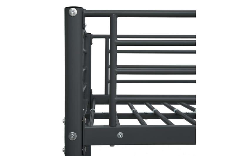 Våningssäng svart metall 140x200/90x200 cm - Svart - Möbler - Sovrum - Sängar - Våningssängar & loftsängar