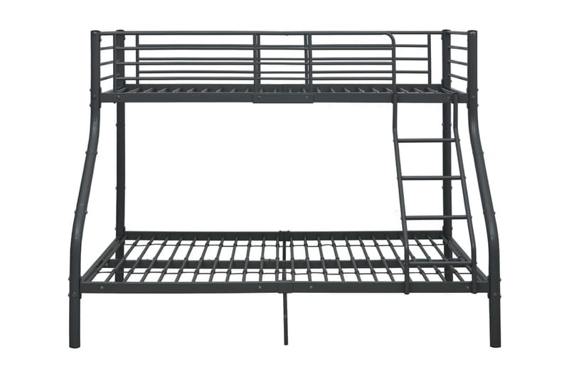 Våningssäng svart metall 140x200/90x200 cm - Svart - Möbler - Sovrum - Sängar - Våningssängar & loftsängar
