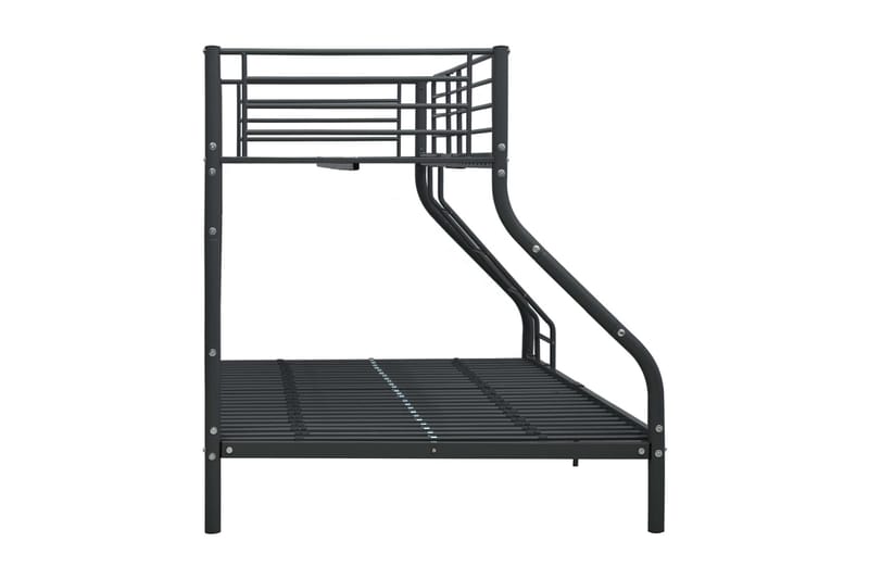Våningssäng svart metall 140x200/90x200 cm - Svart - Möbler - Sovrum - Sängar - Våningssängar & loftsängar