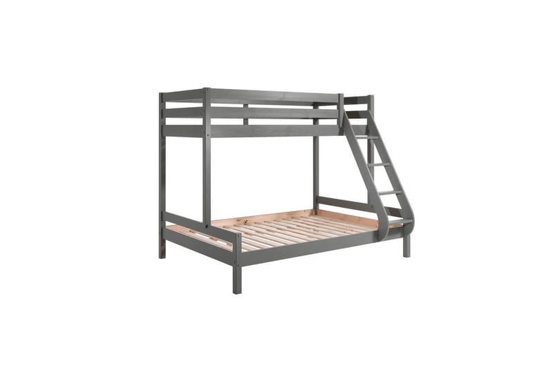 Våningssäng Pino Family 140x200 + 90x200 cm Grå, Grå