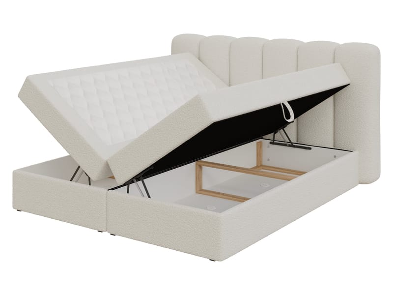 Varlen Komplett Sängpaket Kontinentalsäng med förvaring 140x200 cm - grå - Möbler - Sovrum - Sängar - Kontinentalsängar