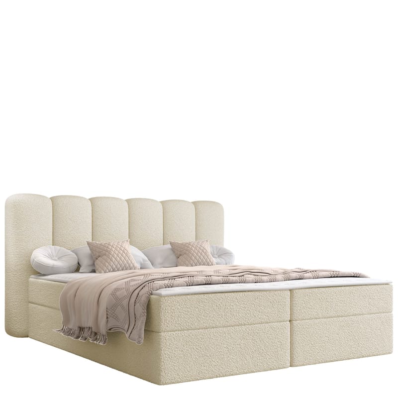 Varlen Komplett Sängpaket Kontinentalsäng med förvaring 160x200 cm, beige