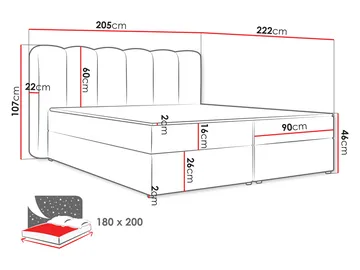 Varlen Komplett Sängpaket Kontinentalsäng med förvaring 180x200 cm - brun - Möbler - Sovrum - Sängar - Kontinentalsängar