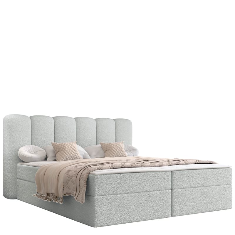 Varlen Komplett Sängpaket Kontinentalsäng med förvaring 180x200 cm - grå - Möbler - Sovrum - Sängar - Kontinentalsängar