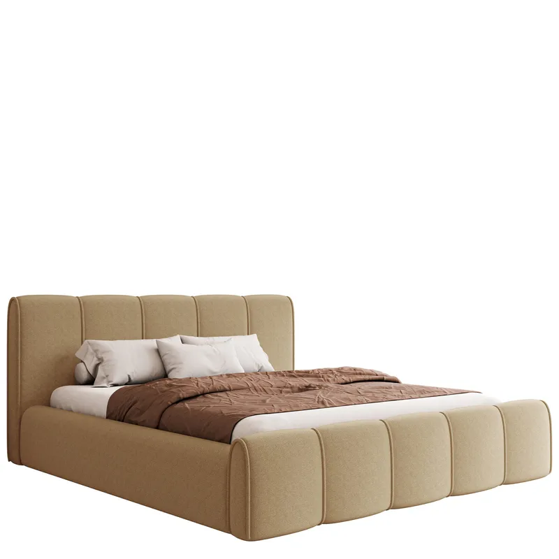 Varlinor Sängram 160x200 cm med Förvaring - Mörkbeige - Möbler - Sovrum - Sängar - Sängar med förvaring