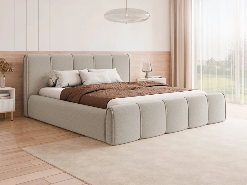 Varlinor Sängram 200x200 cm med Förvaring - Beige - Möbler - Sovrum - Sängar - Sängar med förvaring